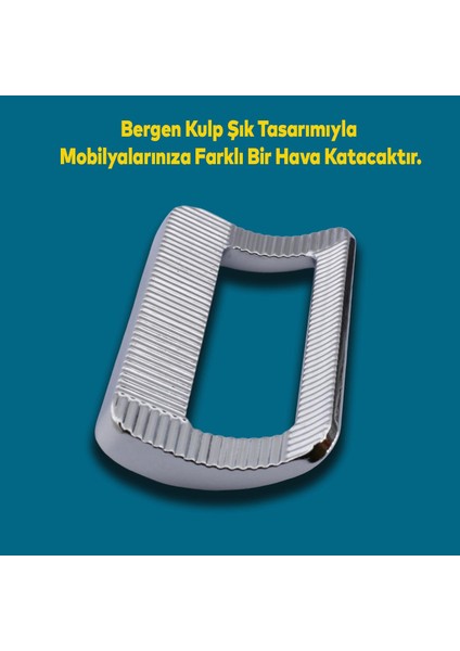 Desenli Metax Bergen Mobilya Mutfak Dolabı Çekmece Dolap Kapak Kulbu Metal Kulp Krom 96 mm modelleri