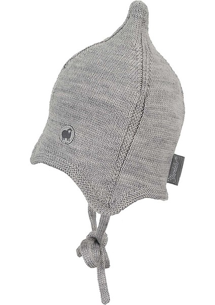 Unisex Bebek Merinos Yünlü Bere Gümüş