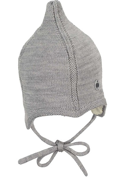 Unisex Bebek Merinos Yünlü Bere Gümüş