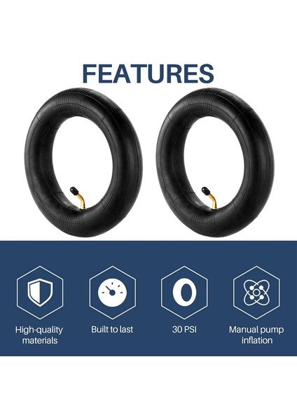 2 Adet Elektrikli Skuter Lastiği 8.5 Inç Iç Tüp Kamera 8 1/2x2 Xiaomi Mijia M365 Spin Kuş Elektrikli Kaykay (Yurt Dışından)
