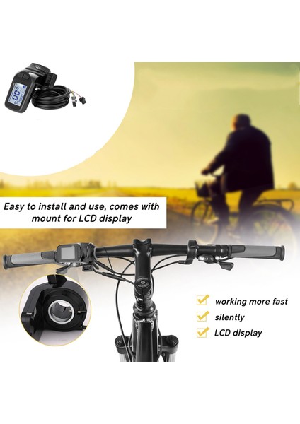 24V/36V/48V S886 Ebike LCD Ekran Paneli Elektrikli Bisikletler Için Başparmak Gazı E-Scooter (Yurt Dışından) indirimleri