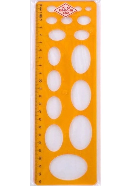 HATAS Kaliteli 1-36MM Plastik Elips Şablonu
