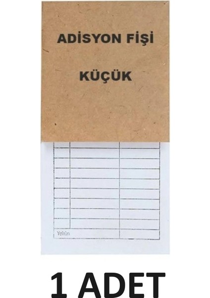 Küçük Boy Adisyon Fişi 1 Adet
