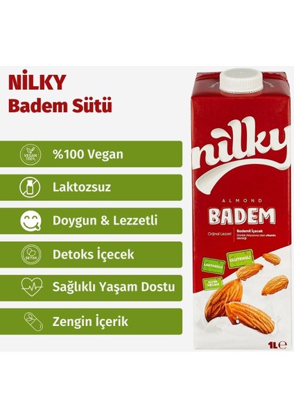Badem Sütü Bitkisel Bazlı Laktosuz Vegan 12X1 Lt modelleri