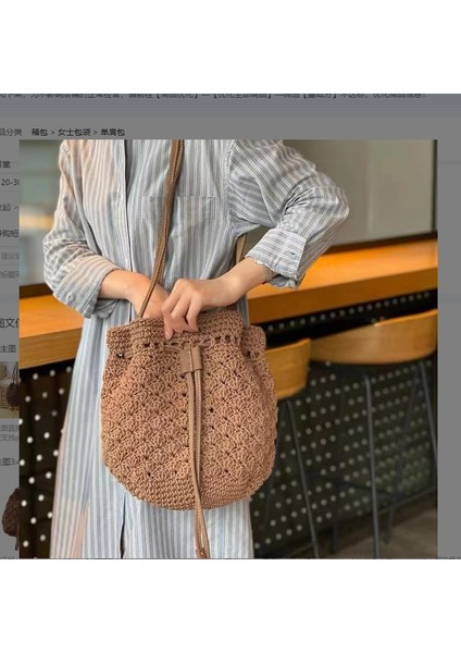 Dış Ticaret Moda Hasır El Dokuması Yabancı Stil Omuz Çantası (Yurt Dışından)