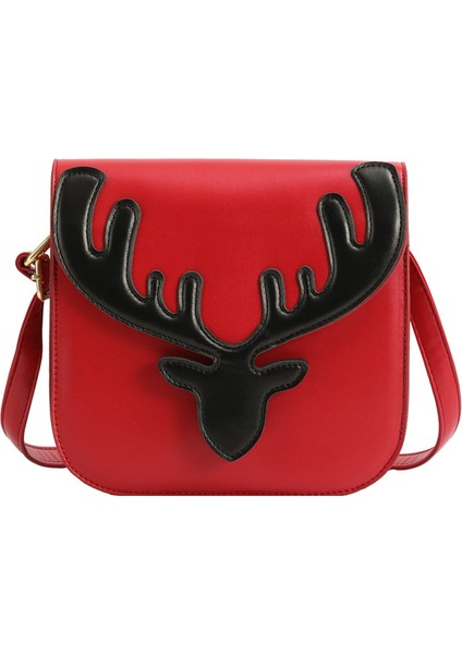 Noel Yaratıcı Kadın Noel Elk Orijinal Omuz ve Çok Yönlü Crossbody Çanta (Yurt Dışından)