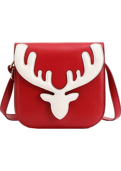 Noel Yaratıcı Kadın Noel Elk Orijinal Omuz ve Çok Yönlü Crossbody Çanta (Yurt Dışından)