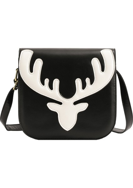 Noel Yaratıcı Kadın Noel Elk Orijinal Omuz ve Çok Yönlü Crossbody Çanta (Yurt Dışından)