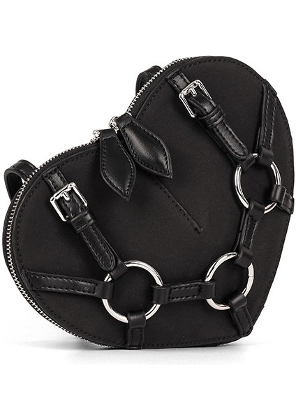 Aşk Mini Kalp Şeklinde Şeftali Kalp Moda Kişilik Kadın Çapraz Vücut Omuz Çantası (Yurt Dışından)