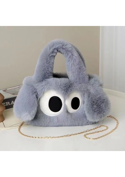 Sonbahar ve Kış Peluş Sevimli Büyük Gözlü Köpek Yavrusu Omuz Crossbody Crossbody Çanta (Yurt Dışından)
