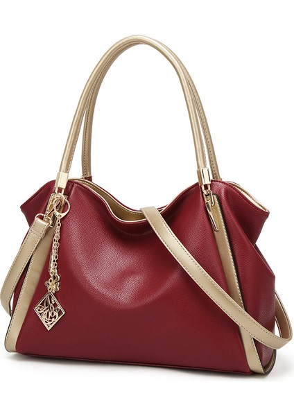 Kadın Avrupa ve Amerika Moda Büyük Kapasiteli Crossbody Omuz Çantası (Yurt Dışından)