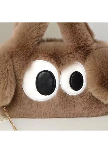 Sonbahar ve Kış Peluş Sevimli Büyük Gözlü Köpek Yavrusu Omuz Crossbody Crossbody Çanta (Yurt Dışından)