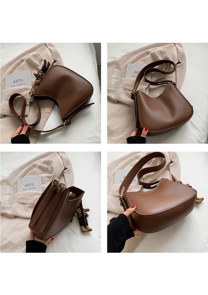 Moda Doku Omuz Büyük Kapasiteli Retro Kadın Crossbody Çanta (Yurt Dışından) fırsatları