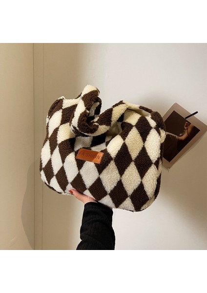 Sonbahar ve Kış Peluş Kuzu Yünü Omuz Koltuk Altı Çanta (Yurt Dışından) modelleri