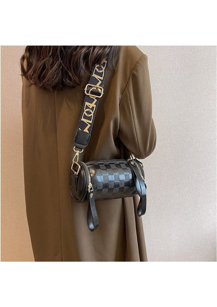 Silindirik Moda Moda Crossbody Çanta (Yurt Dışından)