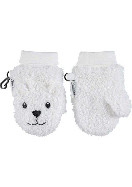 Unisex Bebek Eldiven Ekru