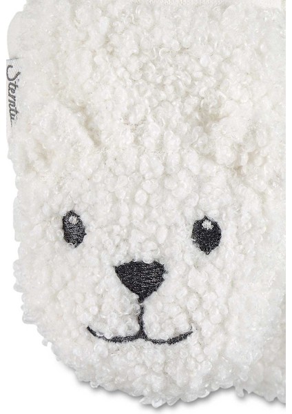 Unisex Bebek Eldiven Ekru