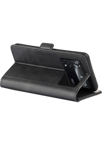 Folio Flip Çift Class Pu Deri Telefon Kabuğu Xiaomi Poco X4 Pro 5g, Katlanabilir Ayarlanabilir Stand Vaka Telefon Cüzdan Aksesuar-Black (Yurt Dışından) fırsatları
