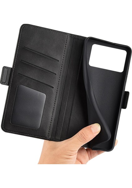 Folio Flip Çift Class Pu Deri Telefon Kabuğu Xiaomi Poco X4 Pro 5g, Katlanabilir Ayarlanabilir Stand Vaka Telefon Cüzdan Aksesuar-Black (Yurt Dışından) indirimleri