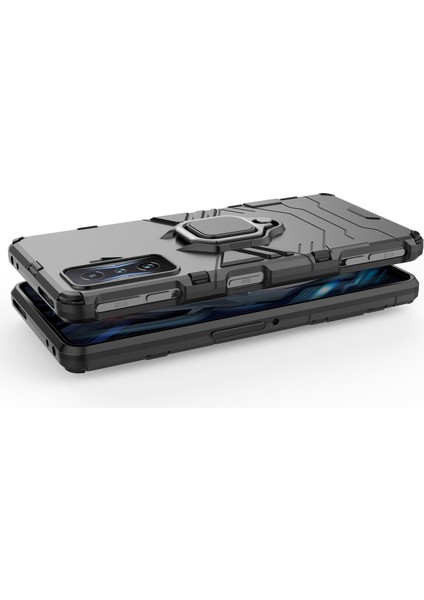 Xiaomi Için Poco F4 Gt/redmi K50 Oyun Yüzük Tutucu Kickstand Shockproof Sert Pc+Yumuşak Tpu Hibrid Telefon Kılıfı Black (Yurt Dışından) fırsatları