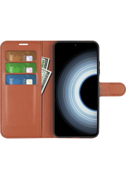 Xiaomi Için Redmi K50 Ultra 5g Anti-Çizelge Telefon Kapağı Litchi Doku Doku Folio Flip Cüzdan Kılıfı Pu Deri Stand Koruyucu Kabuk-Kahverengi (Yurt Dışından) fiyatları
