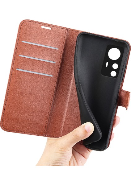 Xiaomi Için Redmi K50 Ultra 5g Anti-Çizelge Telefon Kapağı Litchi Doku Doku Folio Flip Cüzdan Kılıfı Pu Deri Stand Koruyucu Kabuk-Kahverengi (Yurt Dışından) fırsatları