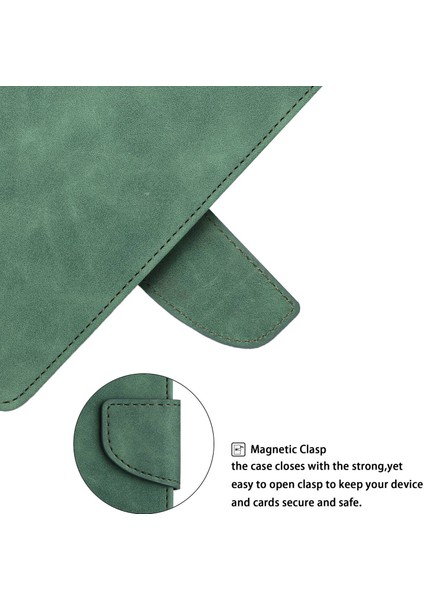 Xiaomi 12T 5G/12T Pro 5g/redmi K50 Ultra 5g Düz Renk Pu Deri Telefon Kabuğu, Cüzdan Stand Tasarım Anti-Drop Manyetik Toka Telefon Vaka Yeşili (Yurt Dışından) indirimleri