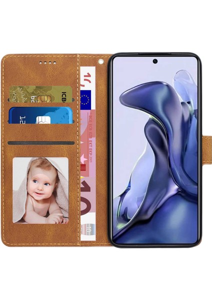 Xiaomi Poco X4 Pro 5g Pu Deri Manyetik Kapatma Çanak Çantası Stand Şok Geçirmez Folio Cüzdan Kapağı Kayış-Kahverengi (Yurt Dışından) fırsatları