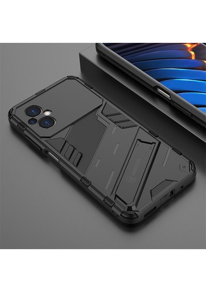Xiaomi Poco M4 Için 5g Şok Geçirmez Kickstand Case Hibrid Hard Pc Yumuşak Tpu Koruyucu Telefon Kapak Black (Yurt Dışından) fiyatları
