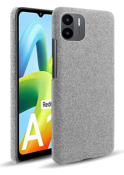 Xiaomi Redmi A1 4g/a2 4g Bez Doku Doku Anti Dalgalı Telefon Kılıfı Düz ​​renk Sert Pc Koruyucu Kapak Işık Gri (Yurt Dışından)