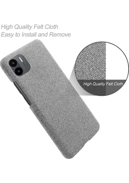 Xiaomi Redmi A1 4g/a2 4g Bez Doku Doku Anti Dalgalı Telefon Kılıfı Düz ​​renk Sert Pc Koruyucu Kapak Işık Gri (Yurt Dışından) fırsatları
