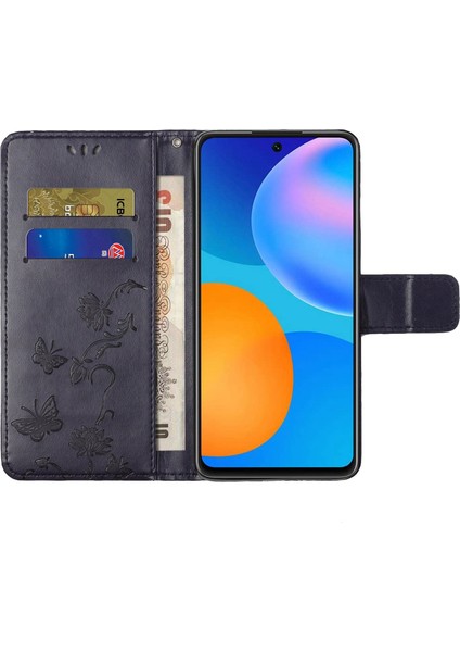 Xiaomi 12T 5g/redmi K50 Ultra 5G/12T Pro 5g Kelebek Çiçek Baskılı Pu Deri Telefon Kılıf Cüzdan Stand Tam Koruma Kapak-Dark Mor (Yurt Dışından) modelleri
