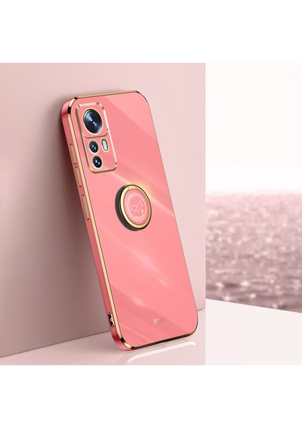 Xiaomi Için Xinli 12T Pro 5g Elektrapılaşma Cep Telefonu Kapak Yüzük Tutucu Kickstand Tpu Telefon Vaka-Kırmızı (Yurt Dışından)