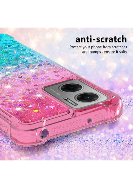 Xiaomi Poco M4 5g/redmi Için Not 11E 5g/redmi 10 5g/redmi 10 Prime+ 5g, Yb Quicksand Esnek Tpu Glitter Sparkle Telefon Kılıfı Gradyan Renk Yüzen Sıvı Quicksand Cover-Pink/sky-Mavi (Yurt Dışından) fiyatları