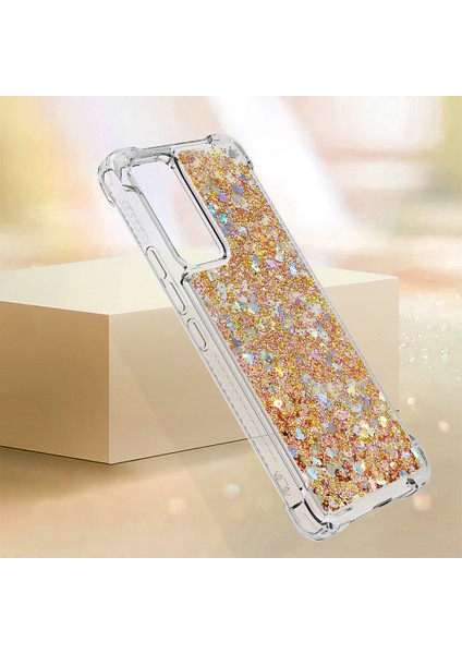 Xiaomi Için 12 Lite 5g Yumuşak Tpu Damla Geçirmez Kapak Cep Telefonu Koruyucu Kılıf Sıvı Yüzer Glitter Sequins-Altın/kalpler (Yurt Dışından) indirimleri