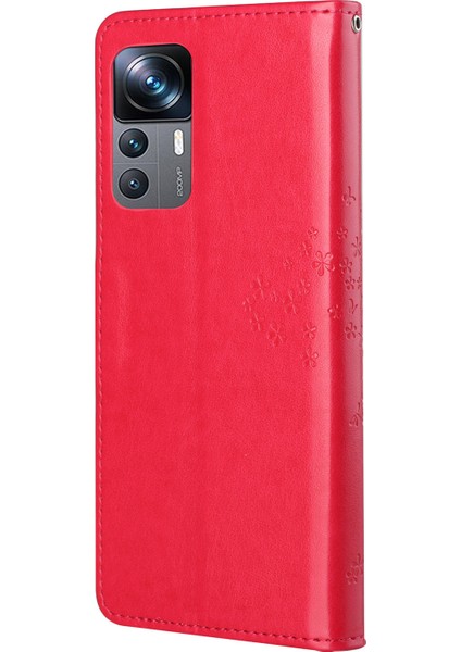 Xiaomi 12T 5g/redmi K50 Ultra 5G/12T Pro 5g Pu Deri Deri Baskılı Baykuş Ağacı Desen Kılıf Anti-Çizelge Cüzdan Stand Manyetik Toka Kapak-Kırmızısı (Yurt Dışından) indirimleri