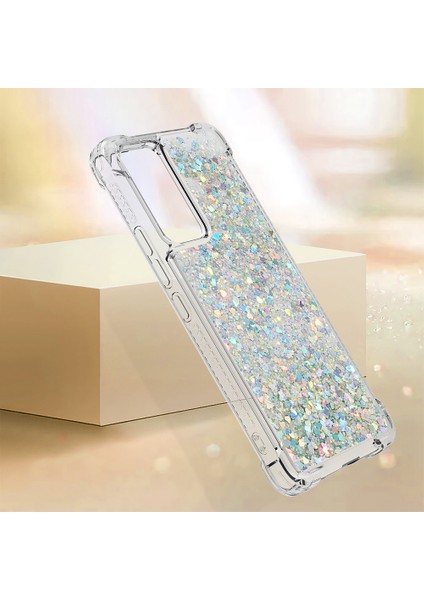 Xiaomi Için 12 Lite 5g Yumuşak Tpu Damla Geçirmez Kapak Cep Telefonu Koruyucu Kılıf Sıvı Yüzer Glitter Sequins-Silver/kalpler (Yurt Dışından) indirimleri