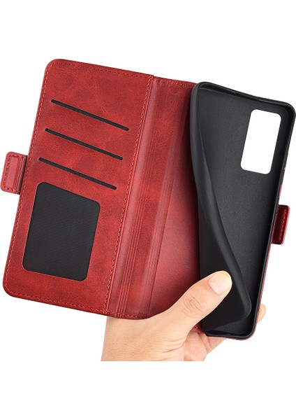 Xiaomi Için 12 Lite Cüzdan Stand Fonksiyonu Slip Slip Grip Dokulu Kılıf Pu Deri Manyetik Cep Telefonu Koruyucu-Kırmızı (Yurt Dışından) fiyatları