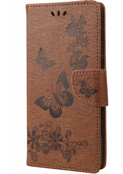 Xiaomi Için 12T 5g/redmi K50 Ultra 5g Kelebekler Çiçek Deskesi Şok Geçirmez Cüzdan Kılıfı Pu Deri Deri Stand Manyetik Kapanma Flip Folio Folio Telefon Kapak-Kahverengi (Yurt Dışından) indirimleri