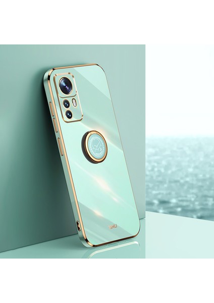 Xiaomi Için Xinli 12T Pro 5g Elektrapılaşma Cep Telefonu Kapak Halkası Tutucu Kickstand Tpu Telefon Case-Cen (Yurt Dışından)