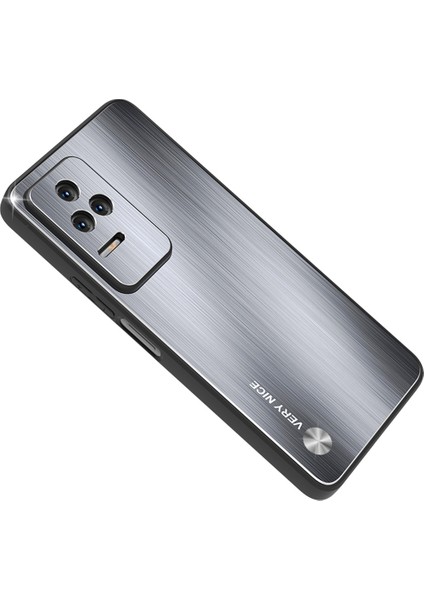Xiaomi Redmi K50 PRO/K50 Için Fırçalanmış Telefon Kılıfı, Alüminyum Alaşım Geri Damla Koşullu Kapak Tpu Çerçeve Telefon Kabuk Silver (Yurt Dışından)