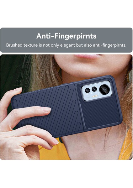 Xiaomi Için 12 Lite 5g Thunder Serisi Kalınlaştırılmış Tpu Telefon Kılıfı Twill Doku Kaymaz Arka Koruyucu Kapak-Mavi (Yurt Dışından) indirimleri