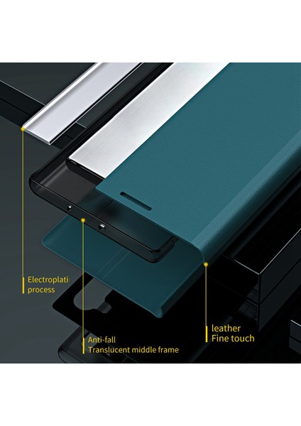 Xiaomi Redmi Için 10C Elektrokaplatma Pu Deri Telefon Kasası Önleme Önleme Standı Kapak-Beyaz (Yurt Dışından) fırsatları