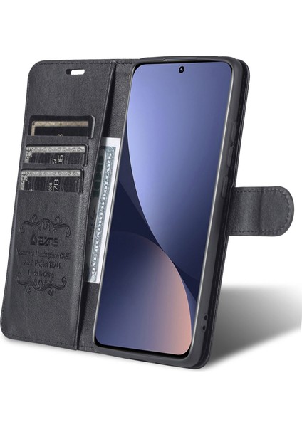 Xiaomi Için 12 Lite Dokulu Deri Cüzdan Kılıf Anti-Fall Tpu Iç Kabuk Stand Telefon Kapak Black (Yurt Dışından) indirimleri