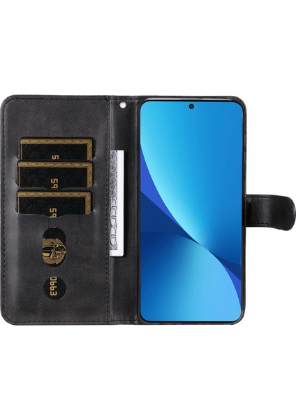 Xiaomi Için 12 Lite 5g Cüzdan Telefon Kılıfı Pu Deri Fermuar Cep Flip Stand Tasarım Anti-Çizelge Manyetik Kapatma Telefon Kapak Black (Yurt Dışından) fiyatları