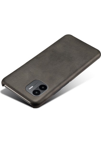 Xiaomi Için Redmi A1 4g/a2 4g Şok Geçirmez Ince Telefon Kapağı Buzağı Dokusu Pu Deri Kaplamalı Sert Pc Anti-Çizelge Telefon Kılıfı Black (Yurt Dışından) modelleri