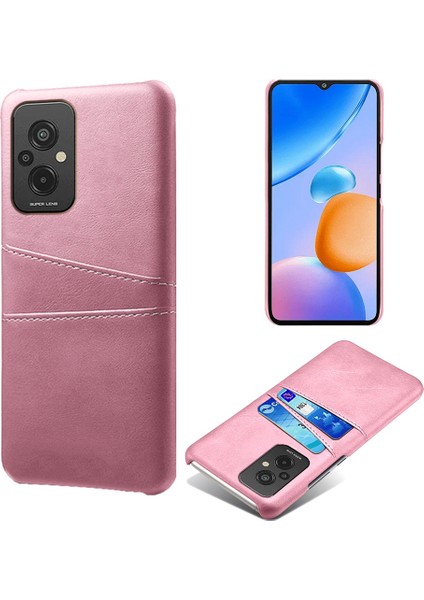 Xiaomi Redmi Için Damla Koşullu Cep Telefonu Kapağı 11 Prime 4g Çift Kart Yuvaları Pu Deri Kaplamalı Pc Telefon Kılıfı Gold (Yurt Dışından)