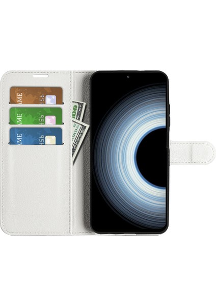 Xiaomi Için Redmi K50 Ultra 5g Anti-Çizelge Telefon Kapağı Litchi Doku Folio Flip Cüzdan Kılıf Pu Deri Stand Koruyucu Kabuk-Beyaz (Yurt Dışından) fiyatları