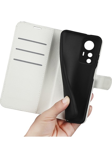 Xiaomi Için Redmi K50 Ultra 5g Anti-Çizelge Telefon Kapağı Litchi Doku Folio Flip Cüzdan Kılıf Pu Deri Stand Koruyucu Kabuk-Beyaz (Yurt Dışından) fırsatları