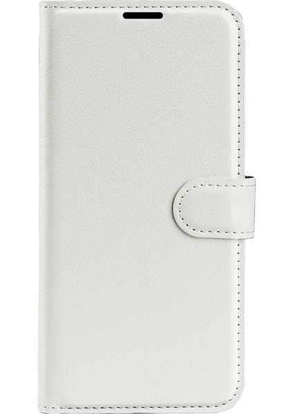 Xiaomi Redmi Için Not 11E 5g/redmi 10 5g/redmi 10 Prime+ 5g Cüzdan Stili Litchi Doku Telefon Kılıfı Pu Deri+ Tpu Çift Katman Koruma Standı Kabuk-Beyaz (Yurt Dışından)